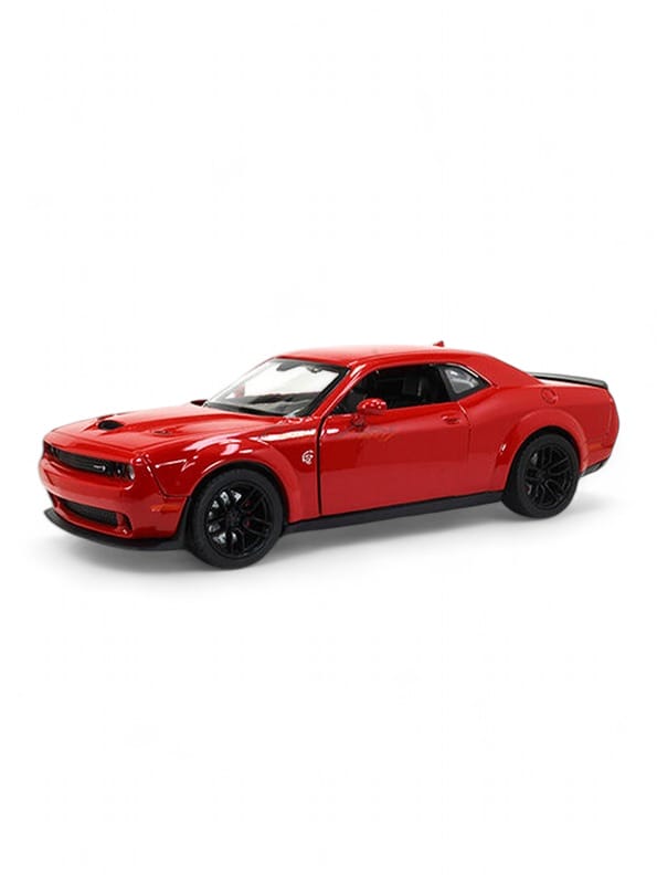 Dodge Challenger Hellcat Diecast Metal Model – Red - Scale 1:24