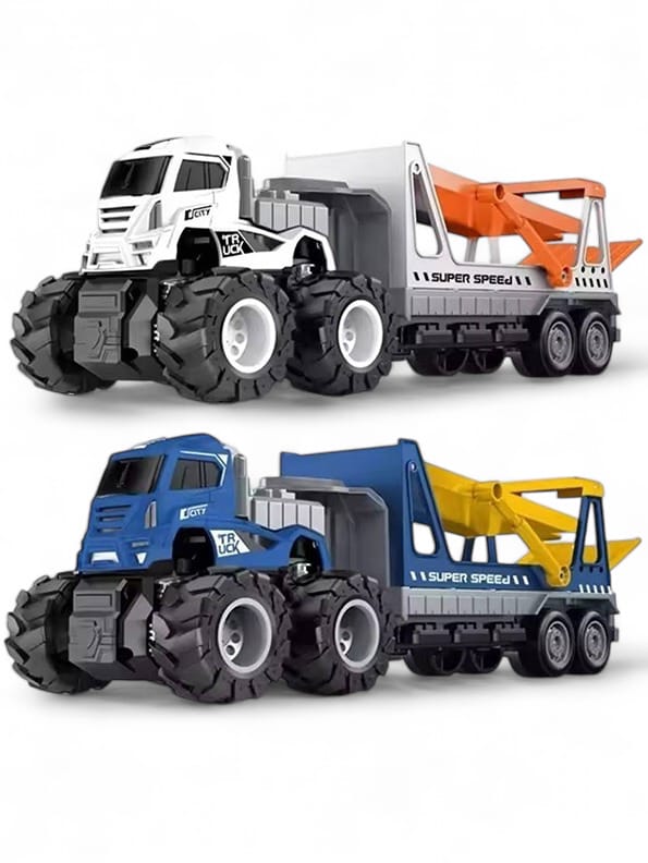 Double Decker Tow Truck Toy For Kids - (MS-S-24) - Toyloft