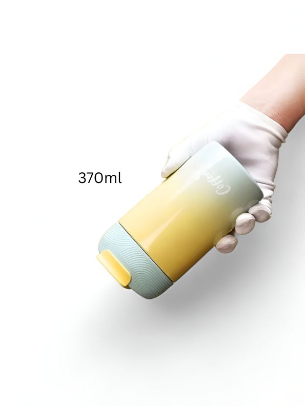 Double Shaded 2-in-1 Water Bottle 370ml – Stylish & Compact for Office Workers NOV3295.