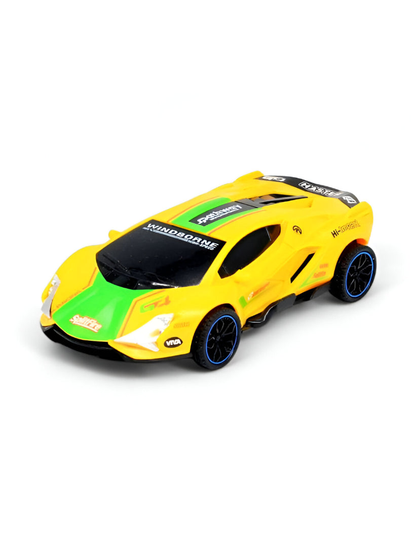 Yellow - DriftRacer – Pull-Back Drift Sports Car Toy for Kids | High-Speed Action Vehicle with Sleek Design LMI12909.