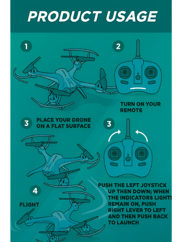 Airgle Swift-CX RC Drone for Kids & Beginners (14+) – Easy-to-Fly Remote Control Quadcopter with Headless Mode & Pro Controller, Blue Edition LMI15344