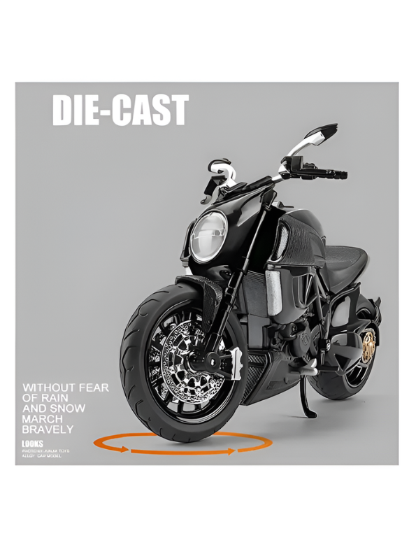Ducati Metal Diecast Bike – Premium Metal Model Miniature Black TV3270.