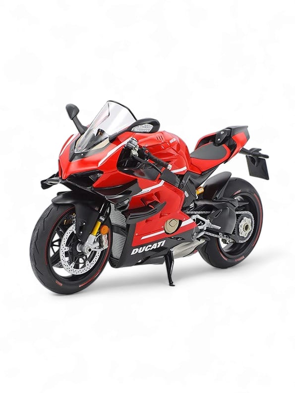 Ducati Panigale V4 1:12 Scale Diecast Model Bike in Red - Premium Acrylic Display Box Included - Toyloft