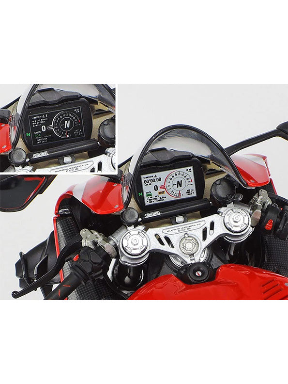 Ducati Panigale V4 1:12 Scale Diecast Model Bike in Red - Premium Acrylic Display Box Included - Toyloft