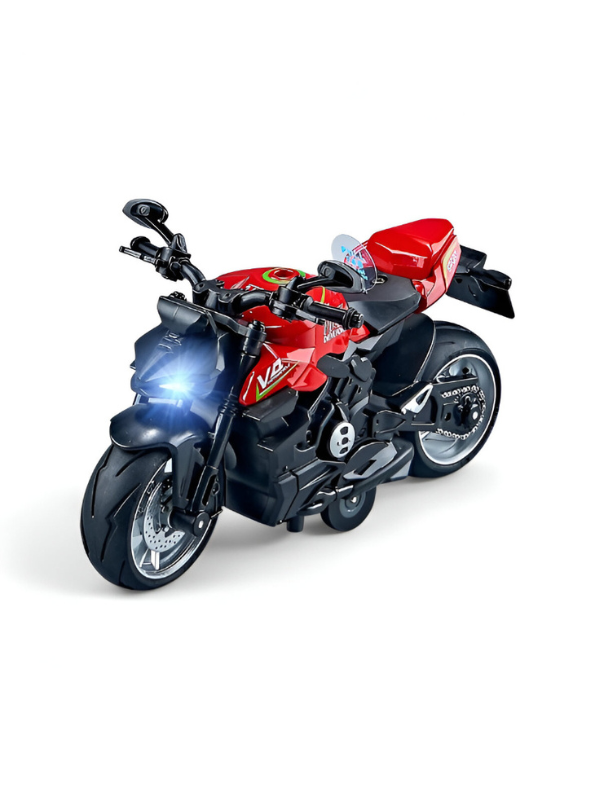 Ducati Streetfighter V4 Diecast Bike – 1:8 Scale Pull-Back Alloy Model with Lights & Sound.