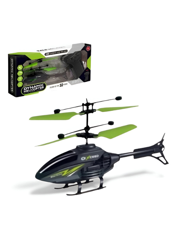 Dynamic Remote Control Helicopter – Easy to Fly Perfect Indoor Toy for Kids Green LMI15041.