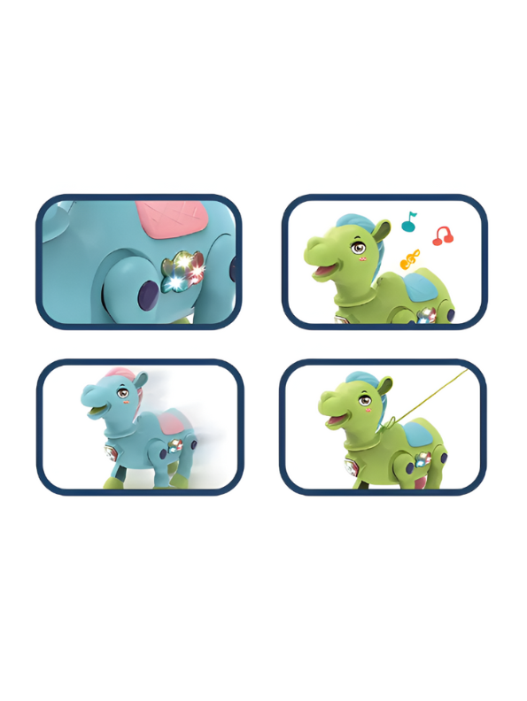 Electric Cute Pet – Walking Camel Toy with Musical Light-Up and Flashing Lights for Kids - LMI15662.