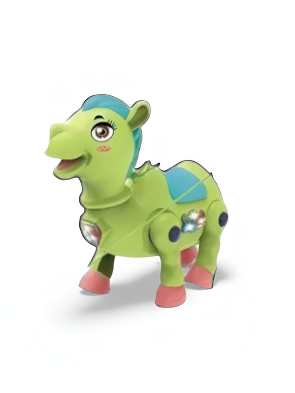 Electric Cute Pet – Walking Camel Toy with Musical Light-Up and Flashing Lights for Kids Green - LMI15662.