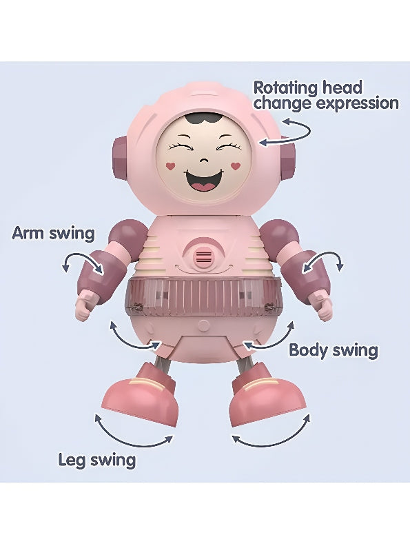 Electric Dancing Space Robot Musical Toy - Pink (MS-M-31) - Toyloft