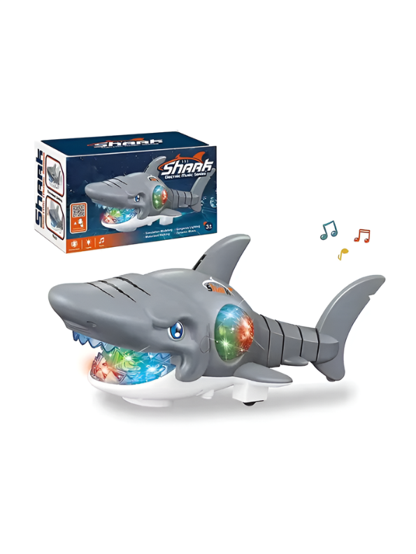 Electric Shark Toy – Bump & Go Action, Moving Jaw & Tail, Automatic Collision Steering TV4479.