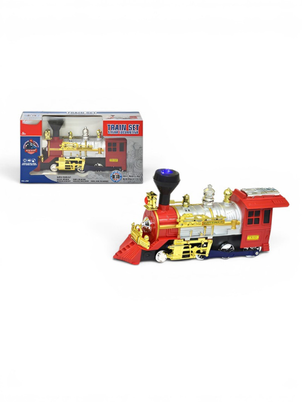 Electric Steam Locomotive Train Toy with Real Smoke & Lights LMI15104.