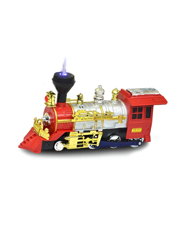 Electric Steam Locomotive Train Toy with Real Smoke & Lights LMI15104.