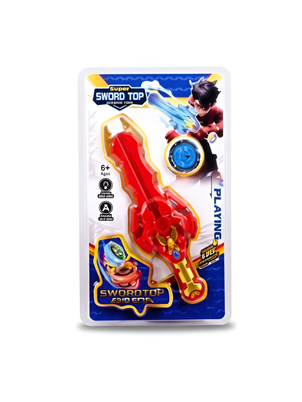 Extreme Sword Top Spinning Toy with Launcher Red NX16581.