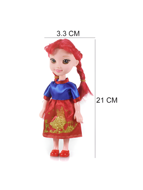 Fairy Tale Queens | 8-Inch Dolls for Kids | Barbie Inspired Pack of Three Girl Toys with Unique Outfits LMI13682.