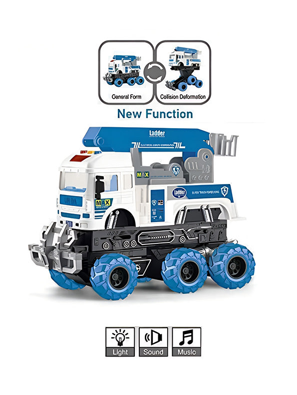 Electric Safety Truck Toy for Kids - Blue - Toyloft