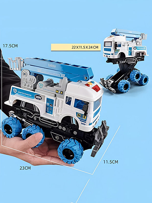 Electric Safety Truck Toy for Kids - Blue - Toyloft