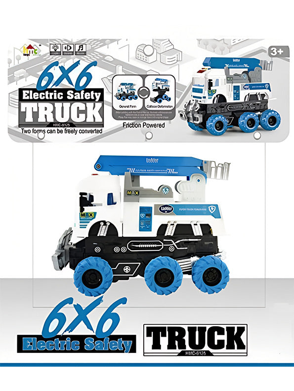 Electric Safety Truck Toy for Kids - Blue - Toyloft