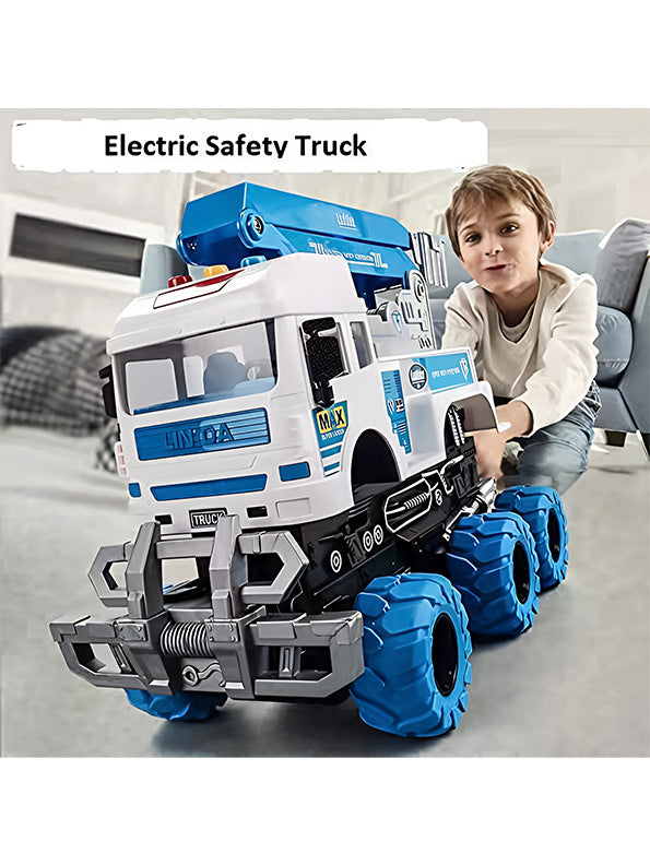 Electric Safety Truck Toy for Kids - Blue - Toyloft