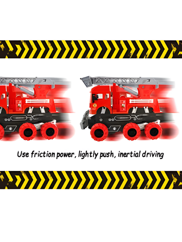 Fire Truck Deformation Toy – 6 Wheels Transforming Rescue Vehicle for Kids LMI11178.