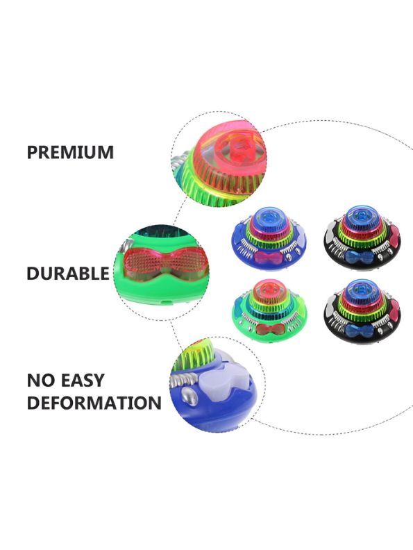Red - Flashing Top – LED Spinning Music Gyro Toy for Kids | Light-Up Gyrator Toy with Sound & 360° Spinning Action.
