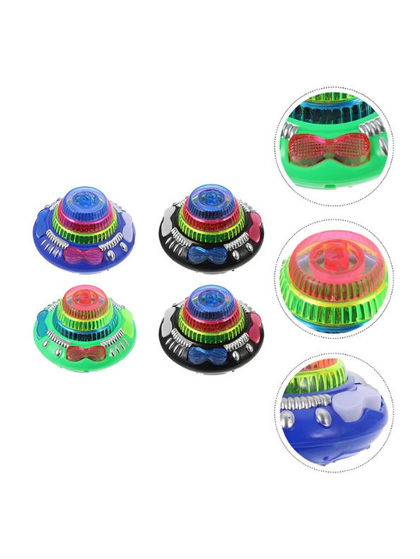 Red - Flashing Top – LED Spinning Music Gyro Toy for Kids | Light-Up Gyrator Toy with Sound & 360° Spinning Action.