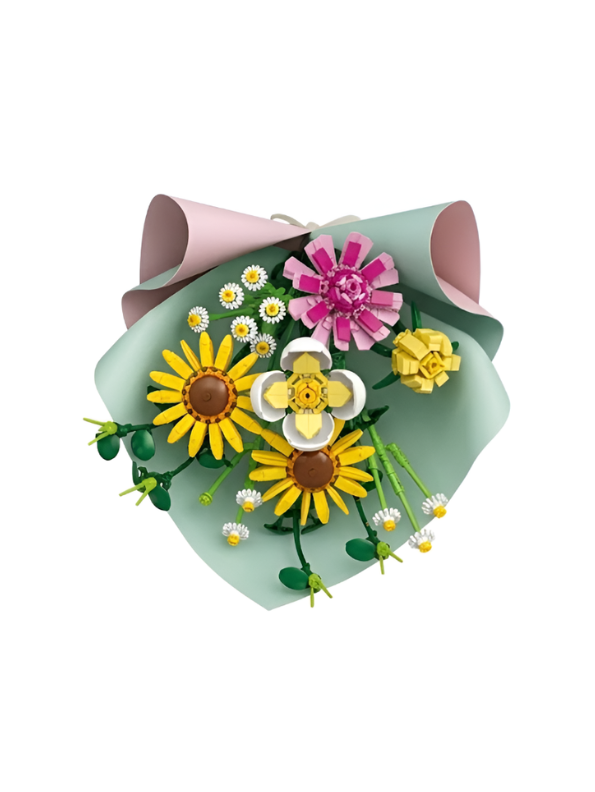 Flower Bouquet Building Kit with Artificial Sunflowers & Daisies TV6955.