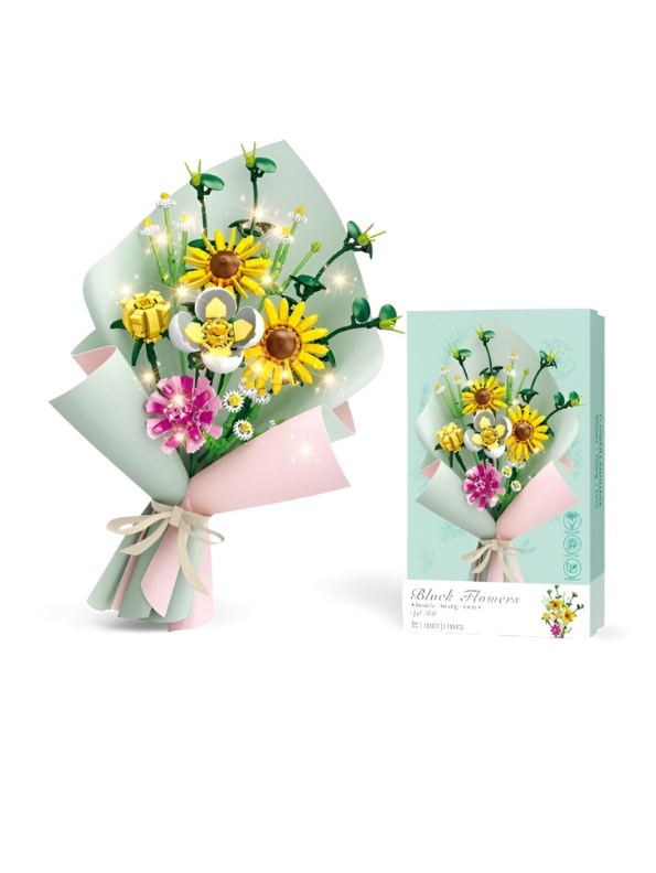 Flower Bouquet Building Kit with Artificial Sunflowers & Daisies TV6955.