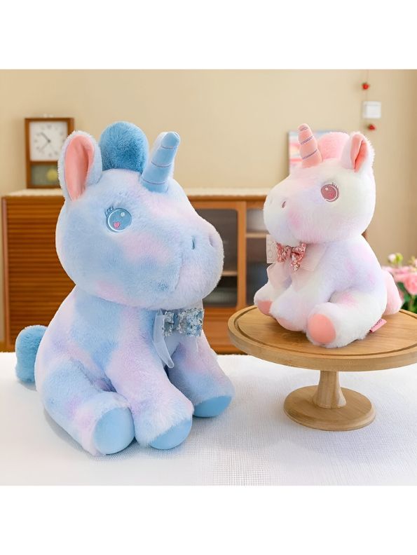 Blue - Fluffy Unicorn Soft Toy – Cute & Cuddly Plush for Kids & Unicorn Lovers 10 inch - MS14007.