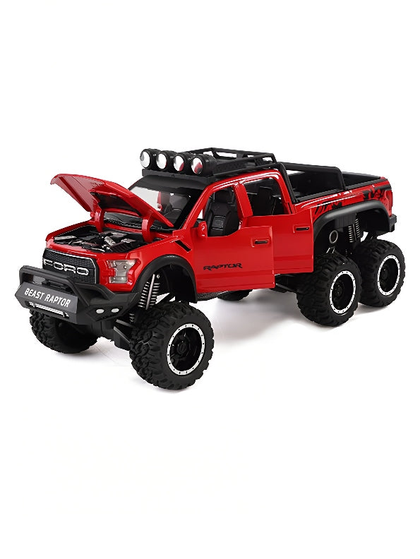 Ford Raptor Model Wheels Diecast Metal Model Red (T-M-17)