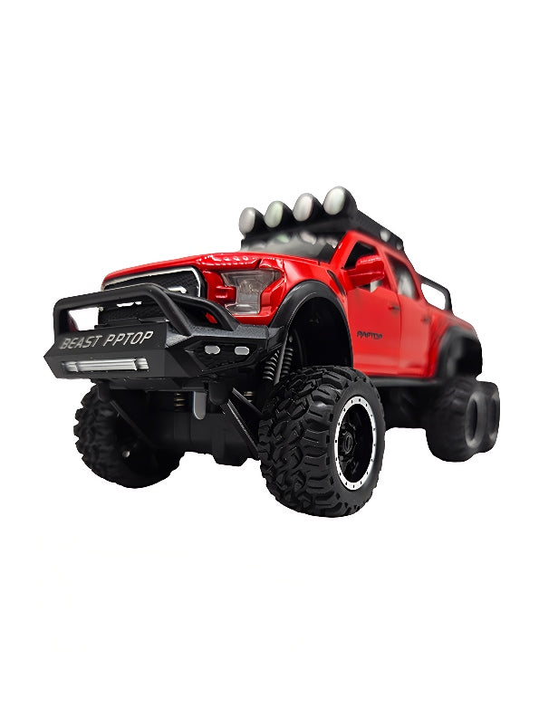 Ford Raptor Model 6 Wheels Diecast Metal Model - Red (T-M-17) - Toyloft