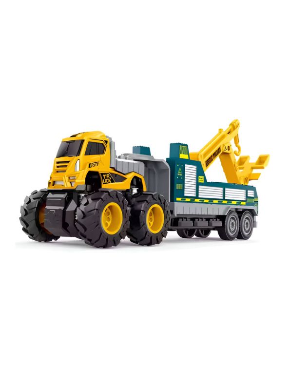 Freight Truck with Crane & Excavator - Heavy-Duty Construction Power in One Vehicle LMI13514.