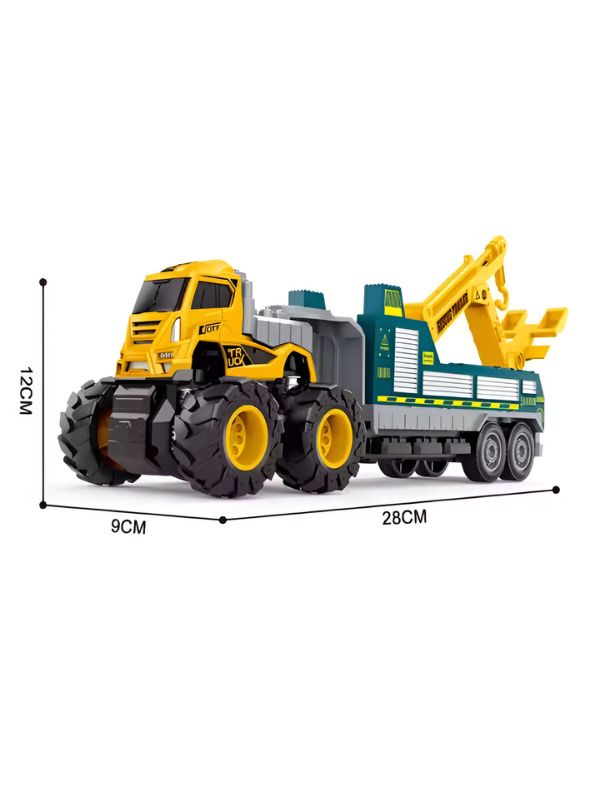 Freight Truck with Crane & Excavator - Heavy-Duty Construction Power in One Vehicle LMI13514.