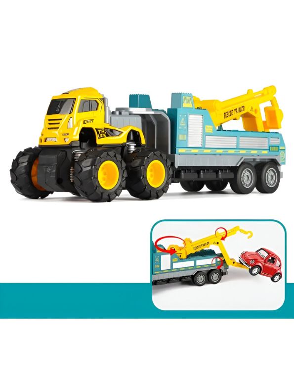 Freight Truck with Crane & Excavator - Heavy-Duty Construction Power in One Vehicle LMI13514.