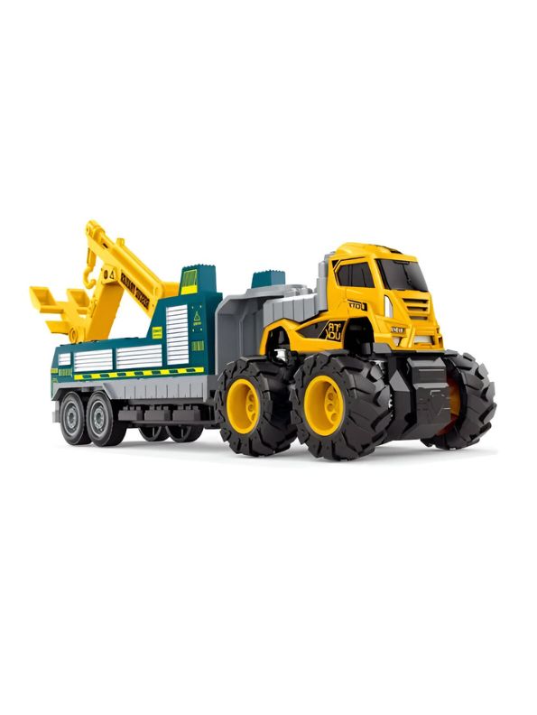 Freight Truck with Crane & Excavator - Heavy-Duty Construction Power in One Vehicle LMI13514.