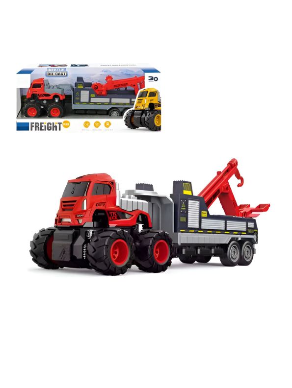 Freight Truck with Crane & Excavator - Heavy-Duty Construction Power in One Vehicle LMI13514.