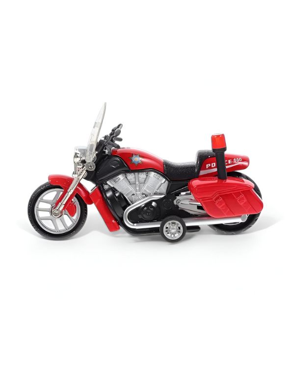 Friction Speed Police Diecast Bike Model 555 - Red (S)