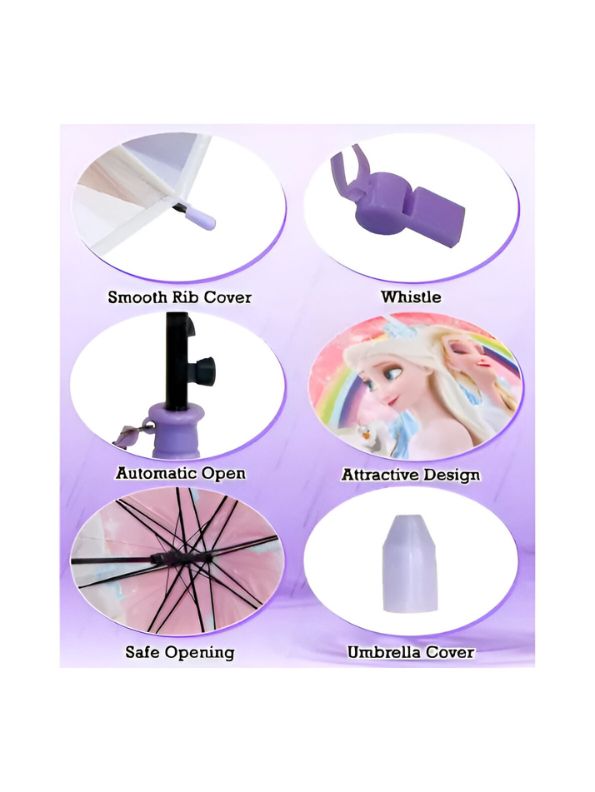 Frostella – Frozen Elsa Kids Umbrella – 50cm | Magical Disney Princess Umbrella for Girls NOV9693.