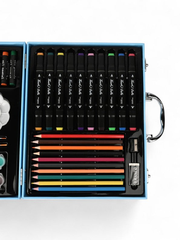 Frozen Sisters 50-Piece Art & Coloring Kit | Disney Themed Briefcase with Art Supplies | Back to School Gift for Girls NOVHBC-188308.