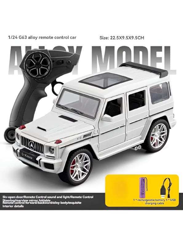 G-Klessa 1:24 Scale Alloy Diecast Remote Control Car White LMI16544.