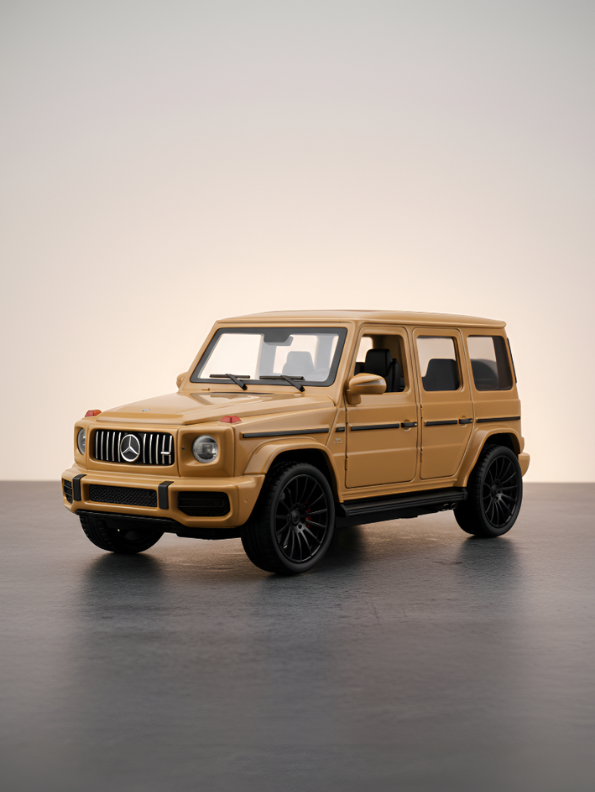 Mercedes-Benz G-Class Diecast Model Car - 10cm G-Wagon Miniature, 1:43 Scale Toy Mustard .