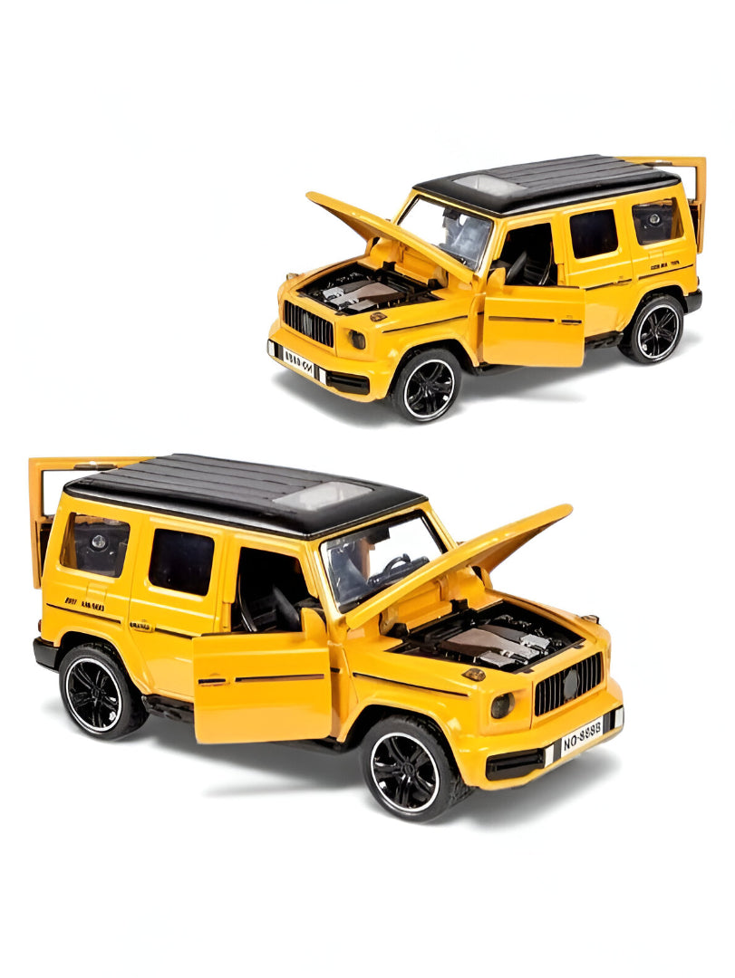 Yellow - Mercedes-Benz G-Wagon Diecast Model Car Scale 1:32 | Openable Doors & Hood | Toy SUV Collectible LMI15731