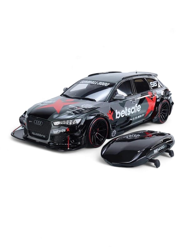 Audi RS6 DTM Metal Model Diecast Car Scale 1:24 - Black (S) - Toyloft