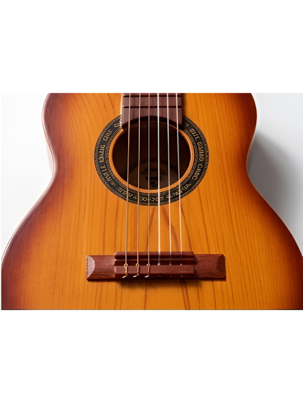 Classical Guitar Model with Stand and Case – Wooden Instrument Dollhouse Decor & Musician Gifts LMI217