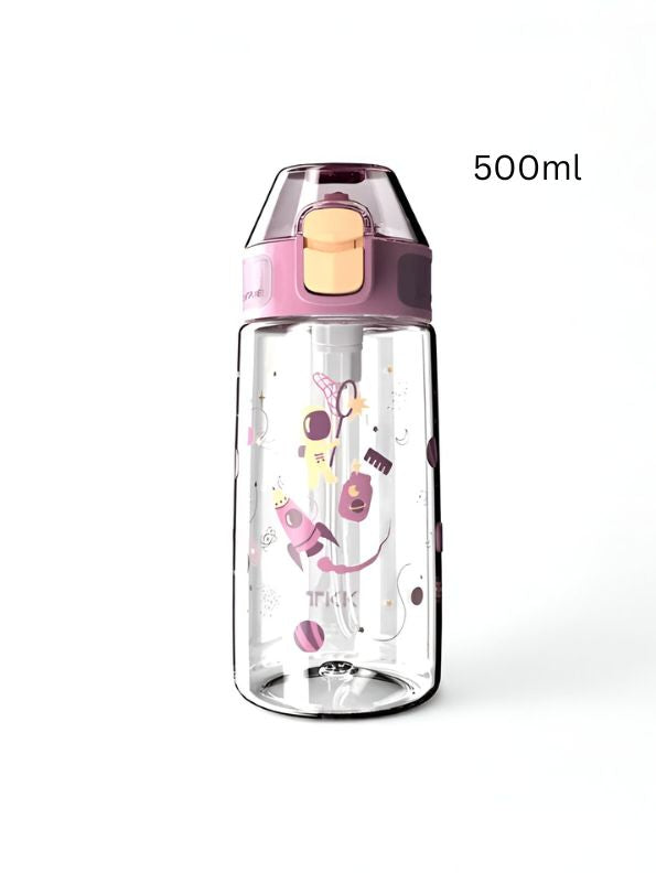 GalaxyJet Kids Water Bottle – 500ml Leakproof Bottle with Rocket & Astronaut Print for School & Travel NOV3313.