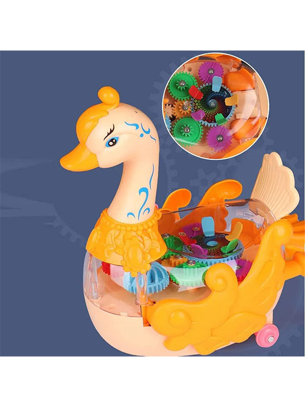 Gear Swan 360 Degree Rotation Toy For Kids - Orange (MS-O-24) - Toyloft