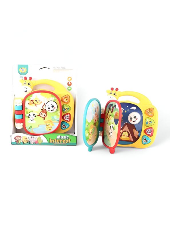 Giraffe Musical Learning Book for Kids – Interactive Educational Toy with Animal Sounds, Lights & Instruments – Early Learning Rhyme Book for Toddlers & Babies - NX13410.