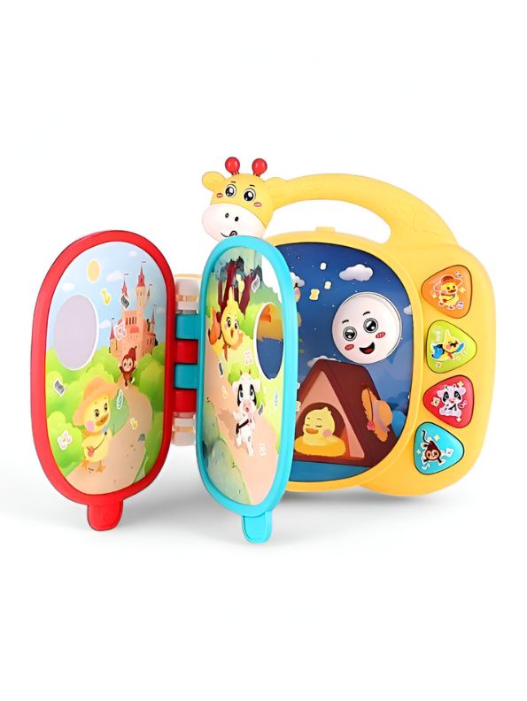 Giraffe Musical Learning Book for Kids – Interactive Educational Toy with Animal Sounds, Lights & Instruments – Early Learning Rhyme Book for Toddlers & Babies - NX13410.