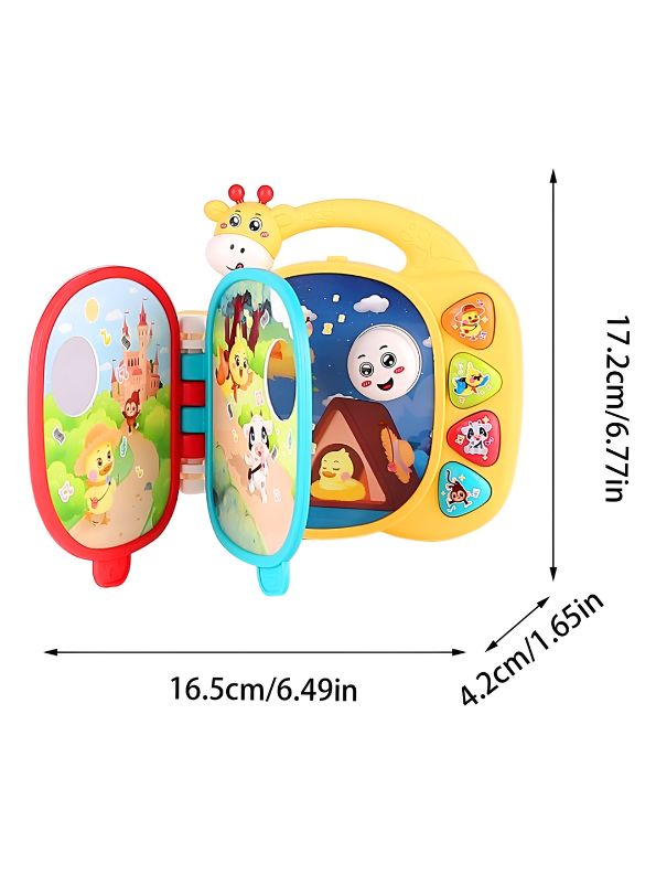 Giraffe Musical Learning Book for Kids – Interactive Educational Toy with Animal Sounds, Lights & Instruments – Early Learning Rhyme Book for Toddlers & Babies - NX13410.
