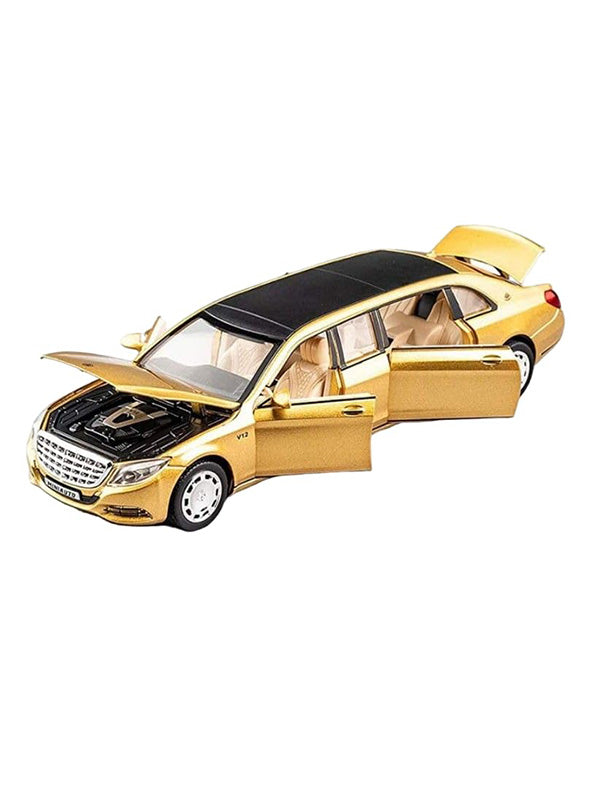 Mercedes Limousine Metal Diecast Model Car - Gold - Big Size - Toyloft