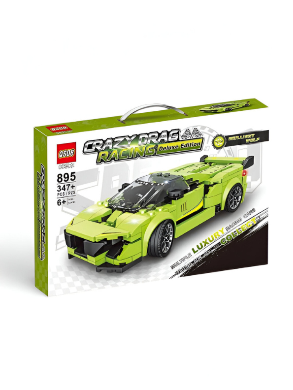 Green Supercar Building Blocks Set 347+ Pcs | Racing Car Brick Toy Kit for Kids & Adults TV5377.